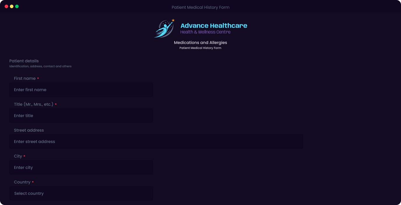 Digital Patient Forms